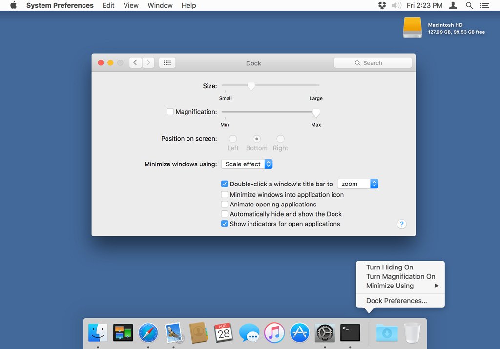 맥에서 Dock 사용하기