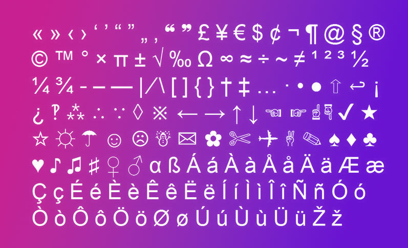 키보드 심벌 이름 알아보기